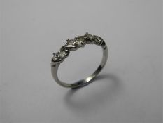 A 9 ct White Gold and Diamond Ring