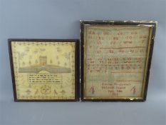 Two Antique Samplers