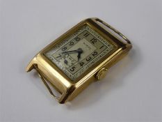 A Gentleman's 9ct Hirco Tank-Style Wrist Watch