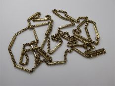 An Antique 9ct Yellow Gold Fancy Link Muff Chain