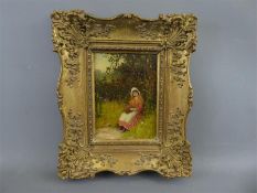 A Late Victorian Oil on Board