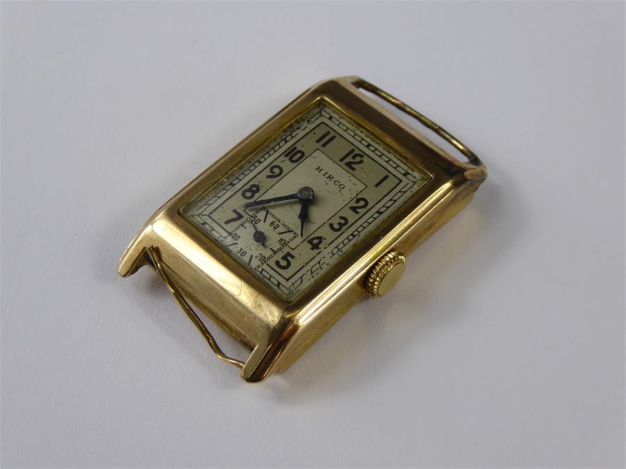 A Gentleman's 9ct Hirco Tank-Style Wrist Watch - Image 2 of 2