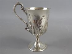 A Victorian Silver Christening Mug