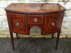 An Antique Mahogany Demi-Lune Sideboard