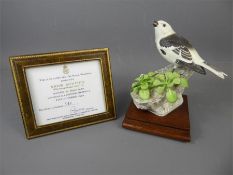 A Limited Edition Royal Worcester Bird Figurine.