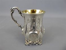 A Victorian Gilded Christening Cup