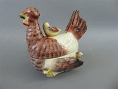 A 19th Century Ceramic Chicken Egg Holder