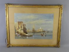 A Victorian Watercolour Scene of Venice