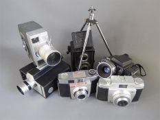 A Box of Vintage Cameras