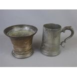 An Antique Pewter Tankard