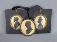 Three 19th Century Portrait Silhouettes