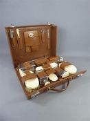 A Gentleman's circa 1926 Ivory Travelling Set in Leather Case