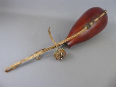 A Vintage African Maasai Gourd Water/Milk Carrier Flask