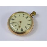 A Gentleman's Vintage 14K Continental Gold Cased Gentleman's Pocket Watch