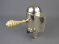 A Rare Georgian Silver Barber's Warmer and Stand
