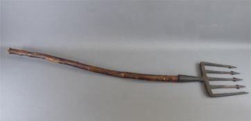 A 9th Century Hand-Forged Wrought Iron Eel/Lamprey Spear