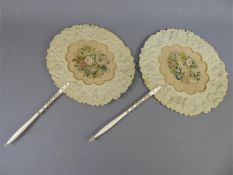 A Pair of Victorian Face Screens