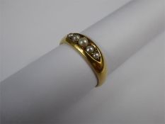 An Antique 18 ct Yellow Gold and Seed Pearl Ring