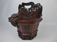 A Chinese Antique Wood Carved Grain Vessel