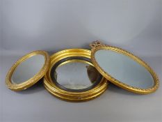 An Antique Circular Wall Mirror