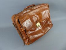 "The Bridge" A Quality Tan Leather Briefcase