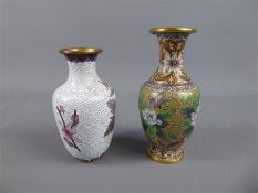 A Pair of Cloisonne Vases