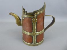 A 19th Century Tibetan Copper and Brass Monk's Cap Jug/Ewer