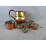 A Copper and Brass Ale Jug