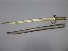 An English 'Yatagan' Curved Bayonet