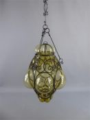 An Arts and Crafts Wrought Iron Lantern