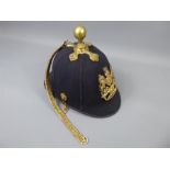 A Victorian Royal Artillery Ball-top Blue Cloth Helmet