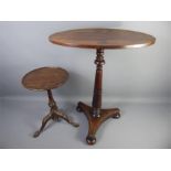 A Circular Wine Table and Rosewood Occasional Table