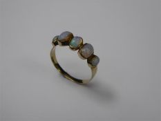 An Antique 14ct Yellow Gold Opal Ring