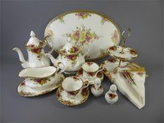 A Collection of Royal Albert "Country Roses" Porcelain