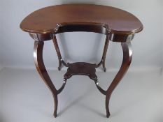 A Mahogany Kidney Shaped Table