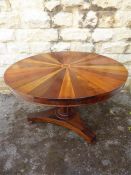 Late 19th Century Rosewood and Multi-Marquetry Circular Tilt-Top Table