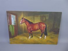 F W Hancox, An Original Oil on Board of a Horse