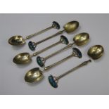 Liberty & Co., Enamel and Silver Teaspoons