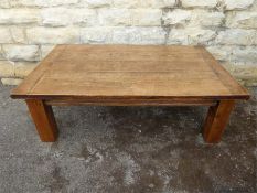 An Oak Three Plank Coffee Table