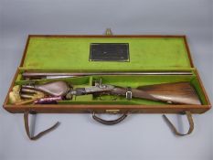 A Mcloughlin Double-Barrel Pin Fire Side Lever Shotgun