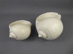 Two Wedgwood Etruria Porcelain Conch Shells