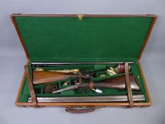 A Cased Pair of French Lefancheaux Double Barrel Pin-Fire