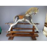 A Vintage Dapple Grey Rocking Horse