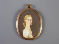 A Fine 19th Century Oval Double Portrait Miniature