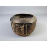 An Ancient Aztec Black Pottery Bowl