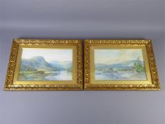 M. Crouse (fl. 1889-1907) A Pair of Watercolours