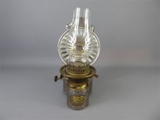 A Brass and Metal Miner's Lamp