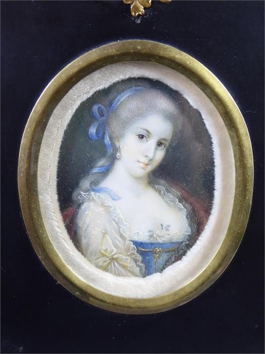 A Fine 19th Century Portrait Miniature - Image 2 of 3