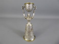 Circa 1900 Continental Silver Plated Wager Cup