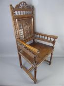 A Late 19th Century French Brittany Walnut Arm Chair